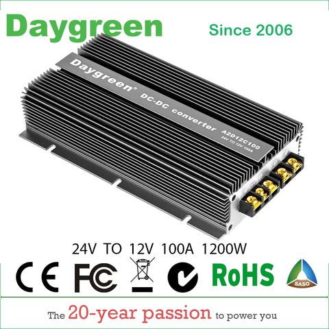 24V TO 12V 30A 60A 100A Newest Technology DC DC Step Down Converter Reducer Daygreen CE RoHS 15 Years Lifetime For Car ► Photo 1/2