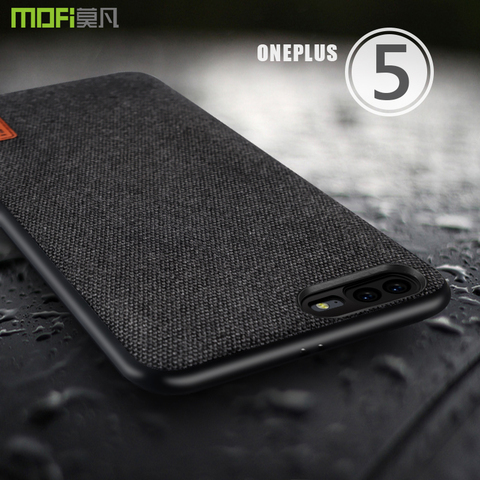 Oneplus 5 Case Cover MOFi One Plus 5 Back Case OP5 Soft Silicone Edge Case For 1+5 Full Cover Fabrics Textile Business Case 6.01 ► Photo 1/6