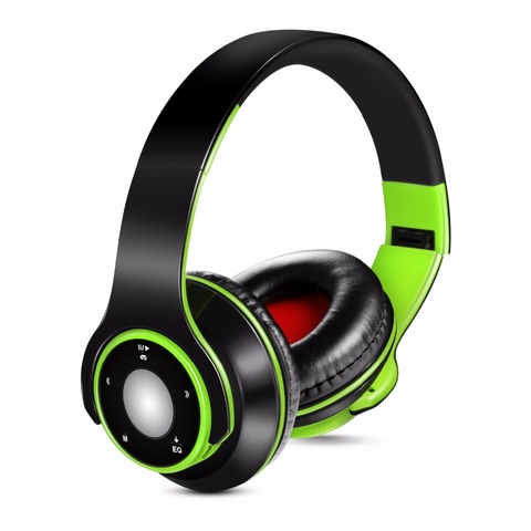 Foldable Colorful Wireless Stereo Bluetooth Over-Ear Headphones with Microphone and TF card play for Kids Children Women Men ► Photo 1/6