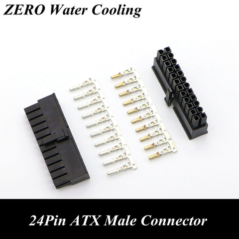 4.2mm 5557 CPU 24Pin ATX Male Connector with 25pcs Terminal pins for PC Modding ► Photo 1/2