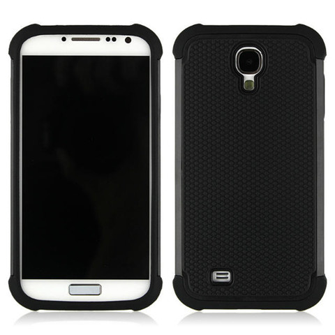 Ball Plastic Case Shockproof Silicone Cover For Samsung Galaxy S4 I9500 I9505 I9506 Hybrid Cover Dual Layer ► Photo 1/6