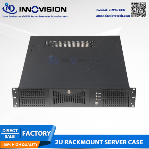 2U rack-mount chassis for ATX compatible with server half-length PCI PCIe expanional card slots ► Photo 1/1