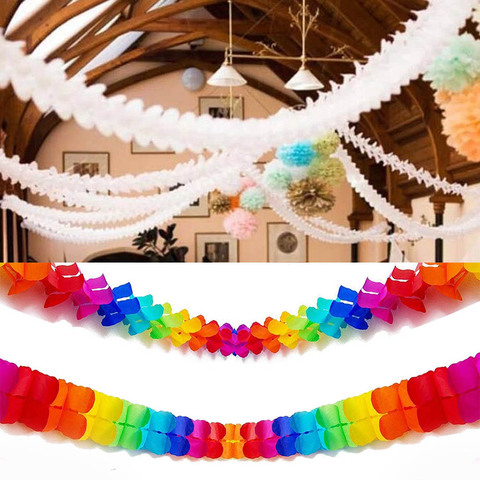 1pc 3m Four Leaf Clover Paper Garlands Craft DIY Wedding Home Decoration Reusable Bunting Baby Shower Birthday Party Supplies ► Photo 1/6