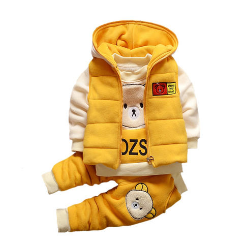 Baby Boys Girls Christmas Autumn Warm WaistCoat + Sweatshirt + Pants 3Pcs Infant Kids Children Sports Suit Toddler Clothes W168 ► Photo 1/6