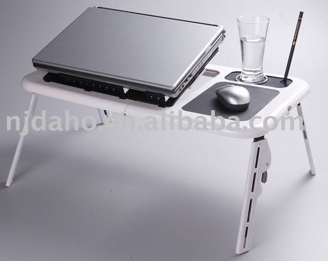certified product E-table LD09 folding abs laptop table with fans ► Photo 1/1
