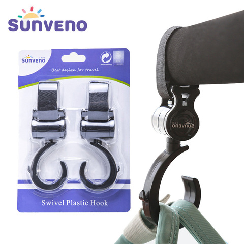 Sunveno Baby Stroller Hooks Pram Rotate 360 Diaper Bag Hanger Baby Kids Activity Gear Stroller Accessories 2pcs/set ► Photo 1/6