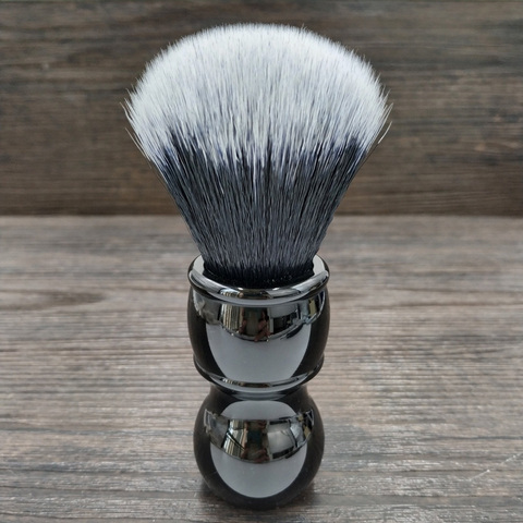 dscosmetic 24mm 26mm tuxedo synthetic hair knots black handle shaving brush  bread brush ► Photo 1/1