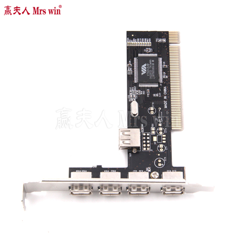 PCI USB 2.0 Controller PCI Card 4 Port 480Mbps High Speed Adapter ► Photo 1/4