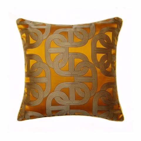 Contemporary Geometry Orange Ellipse Sofa Chair Designer Pipping throw Cushion Cover Decorative Square Home Pillow Case 45x45cm ► Photo 1/6