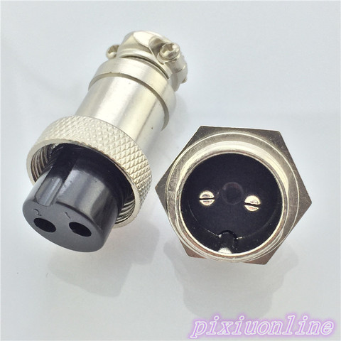 1set GX16 2 Pin Male Female L70Y Diameter 16mm Circular Connector Aviation Socket Plug Wire Panel Connector High Quality On Sale ► Photo 1/6