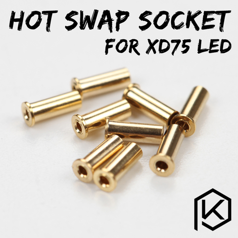 xd75re xd75 Gold-Plated hot swap socket for 3mm leds 234 leds Custom Mechanical Keyboard 75 keys  gh60 kle planck hot-swappable ► Photo 1/4