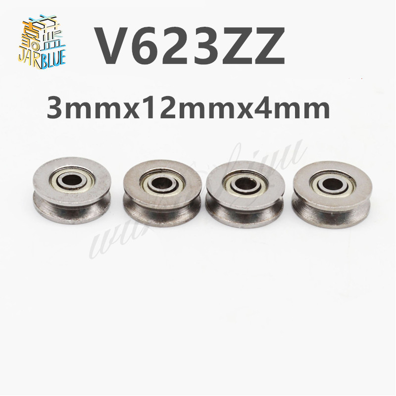 10PCS V623ZZ Skateboard Bearing Miniature Bearing V-groove bearings 3*12*4mm