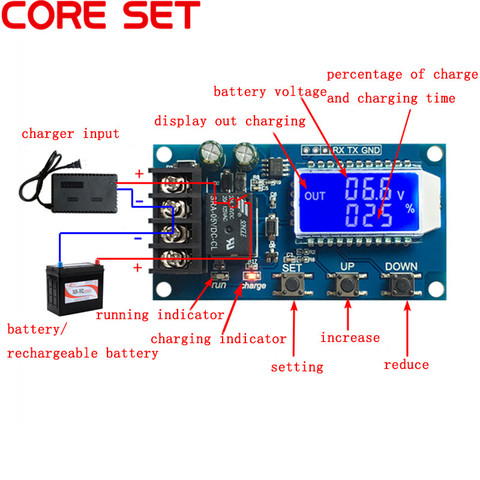 6-60v 10A Lead-acid Solar Storage Battery Charge Controller Module Protection Board charger Time Switch Battery Capacity ► Photo 1/6