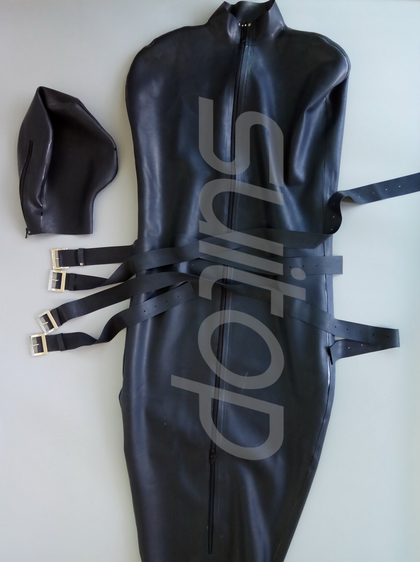 Heavy 0.8 mm Latex sleeping rubber bag catsuit including 4 belts and with  arm pocket inside - Price history & Review, AliExpress Seller - SUITOP  Catsuitop Latex Store