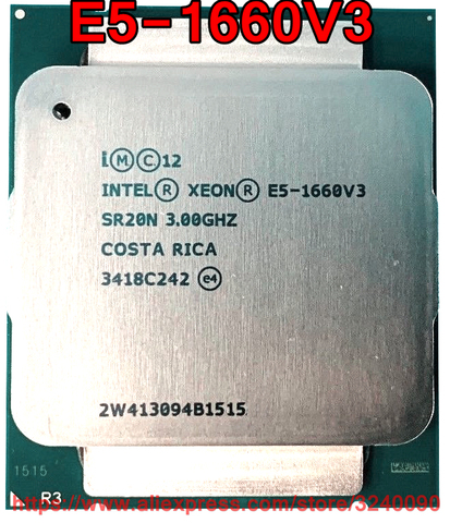 Intel Xeon CPU E5-1660V3 3.00GHz 8-Cores 20M LGA2011-3 E5-1660 V3 processor E5 1660V3 free shipping E5 1660 V3 ► Photo 1/1