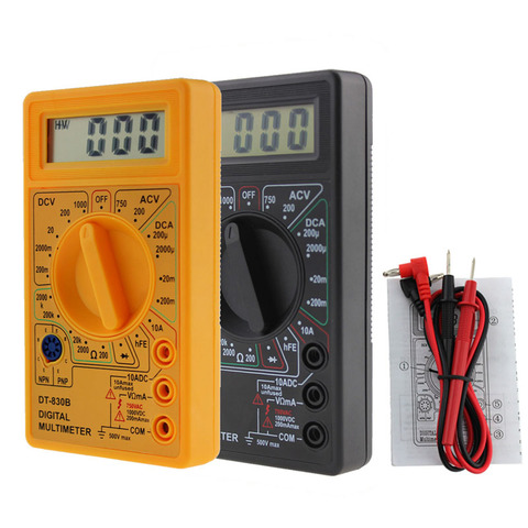 LCD Digital Multimeter DT-830B Electric Voltmeter Ammeter Ohm Tester AC/DC 750/1000V Amp Volt Ohm Tester Meter ► Photo 1/6