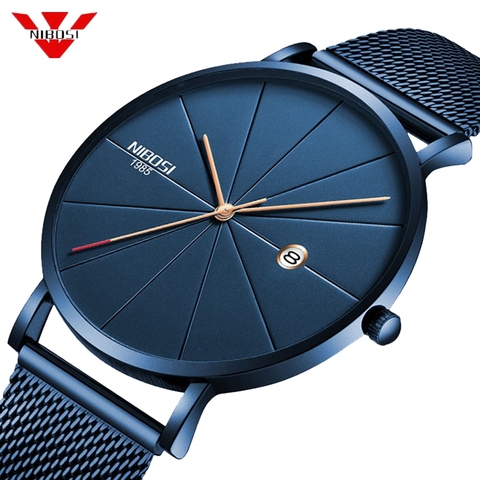 NIBOSI Ultra Thin Fashion Men Watch Top Luxury Brand Business Quartz Watches Waterproof Sports Watch Men Clock Relogio Masculino ► Photo 1/6