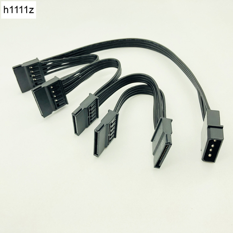 H1111Z Molex 4pin IDE 1 to 5 SATA 15Pin Hard Drive Power Supply Splitter Cable Cord for DIY PC Sever 4-pin to 15-pin Power 60CM ► Photo 1/6