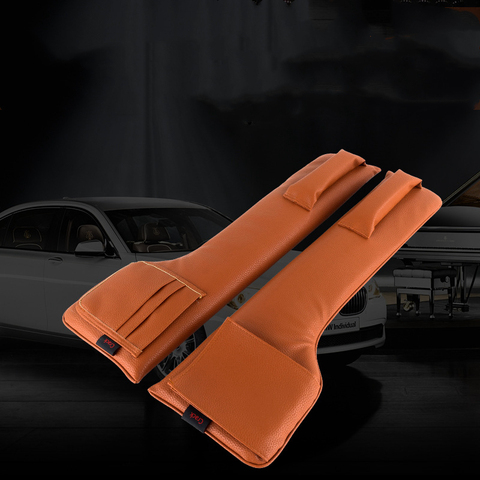 Updated Car Seat Gap Filler Pockets PU Leather Auto Seats Leak