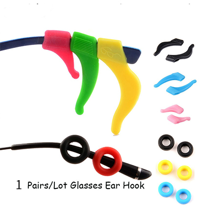 1Pairs/lot Anti Slip Silicone Glasses Ear Hooks For Kids And Adults Round Grips Eyeglasses Sports Temple Tips Soft Ear Hook ► Photo 1/3