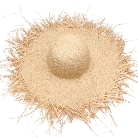 NEW Handmade Women Straw Sun Hats Large Wide Brim Gilrs High Quality Natural Raffia Panama Beach Straw Sun Caps For Holiday ► Photo 1/6