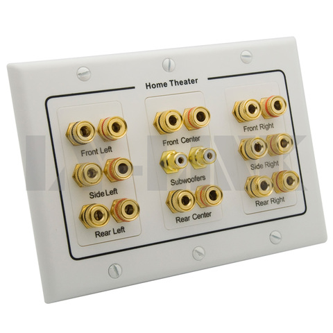 Home Theater 8.2 Surround Sound Speaker Banana Wall Plate ► Photo 1/1