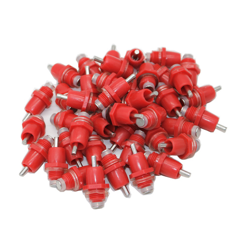 10 Pcs Poultry Chicken Nipple Drinker Drinking Fountain Red Spring Type Mouth Water Poultry Farming Feeding Equipment ► Photo 1/5