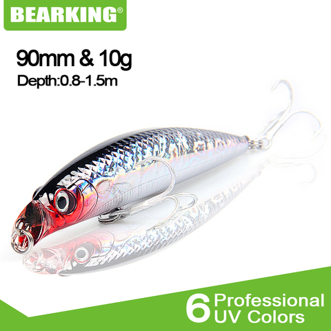 2022 Bearking professional hot model quality fishing lure,floating minnow,penceil bait size 9cm 10g,magnet system depth 0.9m New ► Photo 1/6