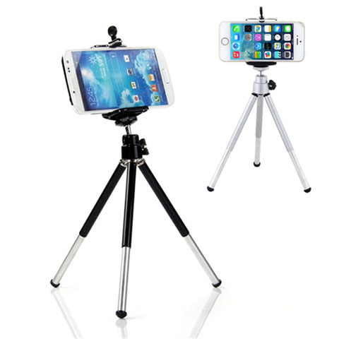 Mini 360 degree Rotatable Stand Tripod Mount + Phone Holder For iPhone Samsung HTC for All Mobile Phone Universal Phone Holder ► Photo 1/6