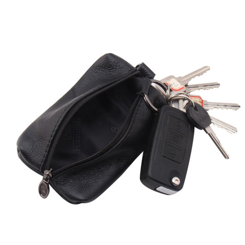 Genuine Leather Key Holder Car Key Wallets Men Keys Organizer Housekeeper Women Keychain Covers Zipper Key Case Bag Pouch Purse ► Photo 1/6