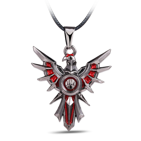 top quality hot game  League  legends LOL Leona Shield pendant necklace metal necklace with leather chain christmas gifts ► Photo 1/6