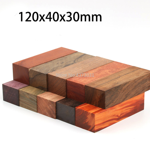 DIY Knife handle material 10 kinds Wood material For DIY Wooden handicraft material 120x40x30mm ► Photo 1/6