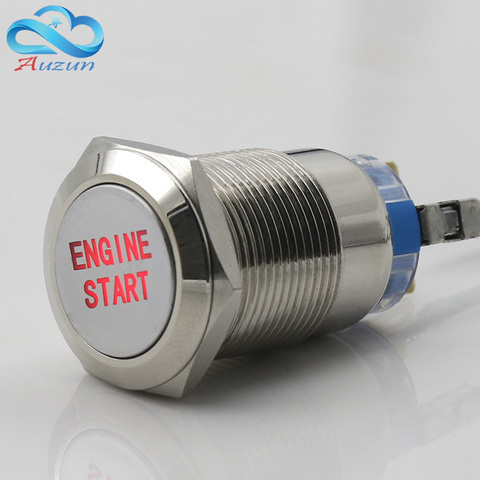 19 mm reset button switch moment motor start button 3 a 220 v copper plating nickel head can be customized ► Photo 1/1
