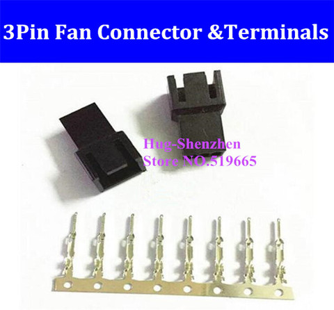 China Wholesale Black Molex 2510 3 Pin 3Pin Fan female PWM Power shell connector housing  +Terminal crimp pins ► Photo 1/1