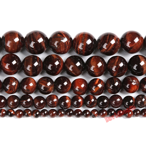 Factory Price Natural Stone Red Tiger Eye Agat Round Loose Beads 16