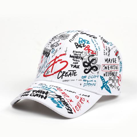 2022 brand Summer Baseball Cap Graffiti Sun Caps Hip Hop Visor Spring Hat  Adjustable Snap-back Hats For Women golf caps - Price history & Review