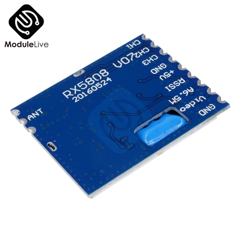 FPV 5.8G Wireless Audio Video Receiver Module for Boscam RX5808 Frequency Phase Lock Analog AV Signal Output 3.5V 170mA Board ► Photo 1/1