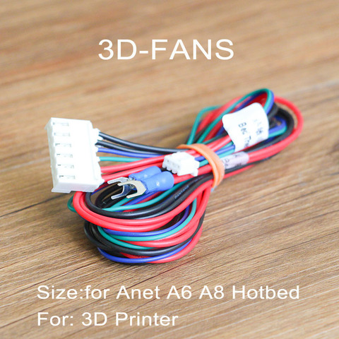 1Pc Anet A6 A8 Hotbed Cable with Thermistor for Mendel RepRap i3 3D Printer Heated Bed ► Photo 1/1