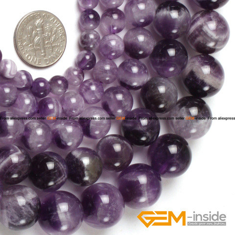 Natural Gem Stones Purple Dream Lace Amethysts Round Stone Loose Beads For Jewelry Making Strand 15 Inches DIY Wholesale ► Photo 1/6
