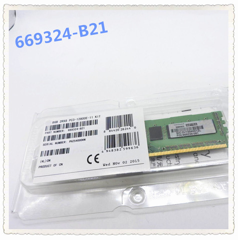 Ensure New in original box.  Promised to send in 24 hours .669324-B21 669239-081 8G 2RX8 PC3-12800E DDR3 1600 UDIMM ► Photo 1/1