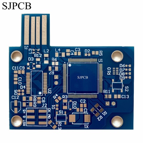 SJPCB Blue Soldermask Printed Wiring Board For Consumer Electronic Products Provide us PCB Fabrication Engineer File for Quote ► Photo 1/2