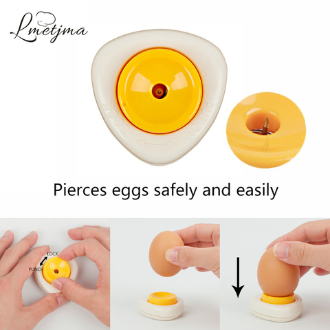 LMETJMA Creative Egg Piercer Pricker With Lock Easter Egg Piercer Safety and Easily Craft DIY Maker Egg Dividers Egg Tool KC0107 ► Photo 1/6