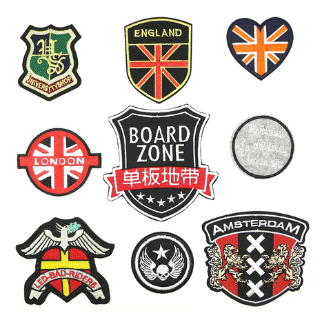 New 1 pcs size : D=6.4 cm Iron-on Embroiered Retro London STYLE garment Appliques accessory patches Free shipping D-031 ► Photo 1/6