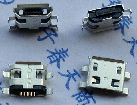 100pcs Micro USB 5pin B type 0.8mm Female Connector For Mobile Phone mini USB Jack Connector 5pin Charging Socket Four feet plug ► Photo 1/2
