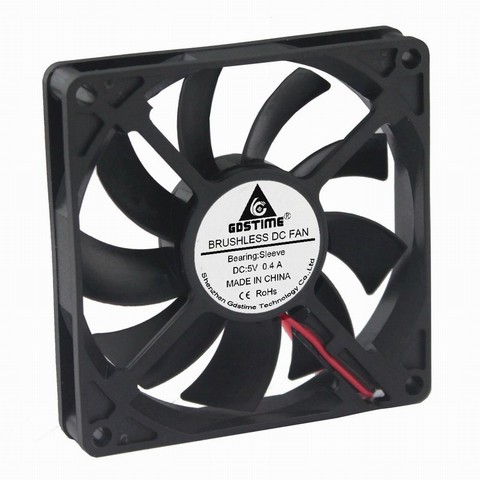 Gdstime 1 piece 8015 2Wire 2Pin DC 5V 3 inches 80mm x 15mm 8cm Machine Cooling Fan 80mm*80mm*15mm ► Photo 1/6