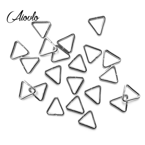 Aiovlo 100pcs/lot Jewelry Making Findings Triangle Open Jump Rings & Split Rings DIY Handmade Jewelry Stainless Steel Connector ► Photo 1/6