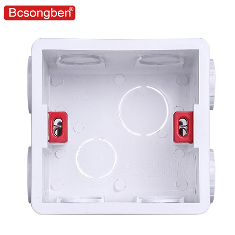 Bcsongben Adjustable Mounting Box Internal Cassette  For 86 Type smart light Switch and Socket  Pc Materials Wiring Back Box ► Photo 1/1
