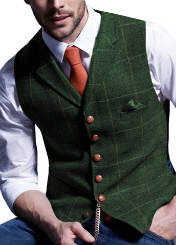 Mens Suit Vest Notched Plaid Wool Herringbone Tweed Waistcoat Casual Formal Business Groomman For Wedding Green/Black/Green/Grey - Price history & Review | AliExpress Seller - SOLOVEDRESS Mens-Tuxe Store | Alitools.io Mens Suit Vest Notched Plaid Wool Herringbone Tweed Waistcoat Casual Formal Business Groomman For Wedding Green/Black/Green/Grey - Price history & Review | AliExpress Seller - SOLOVEDRESS Mens-Tuxe Store | Alitools.io