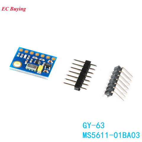 MS5611-01BA03 GY-63 MS5611 Atmospheric Pressure Sensor Module Electronic DIY Board IIC I2C SPI 24Bit AD PCB for Arduino ► Photo 1/4