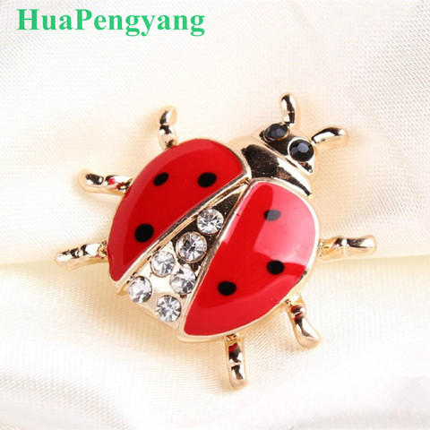 High-grade handmade oil insect brooch fashion animal brooch rhinestone female jewelry ladybug brooch ► Photo 1/5